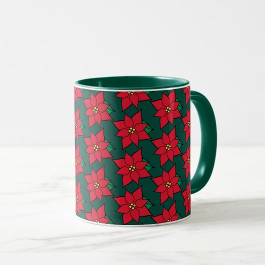 Rood kerstcadeau voor Mok koffie (Voorkant rechts)