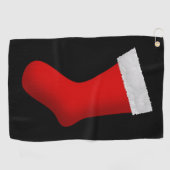 Rood kerstcadeaubeeld golfhanddoek (Horizontaal)