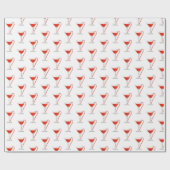 Rood kerstcadeaubonkstaartje voor feestdagen cadeaupapier (Vlak)