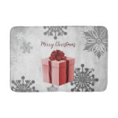 Rood kerstcadeaufeest feestdag Bath Mat (Voorkant)