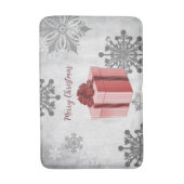 Rood kerstcadeaufeest feestdag Bath Mat (Voorkant Verticaal)