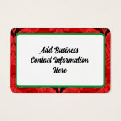 Rood kerstcadeaukaartje voor zakelijk gebruik visitekaartje (Achterkant)