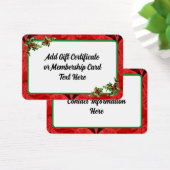 Rood kerstcadeaukaartje voor zakelijk gebruik visitekaartje (Bureau)