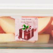 Rood kerstcadeaulabel labels (Aangebracht)