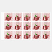 Rood kerstcadeaulabel labels (Vel)