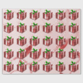Rood kerstcadeaupapier cadeaupapier (Vlak)