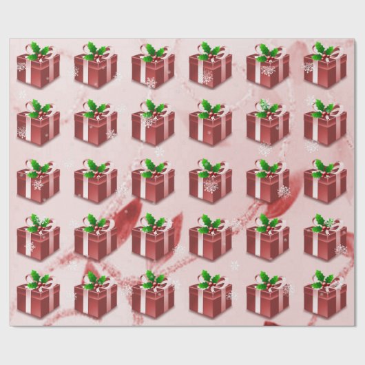 Rood kerstcadeaupapier cadeaupapier (Vlak)