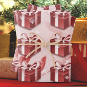 Rood kerstcadeaupapier inpakpapier vel