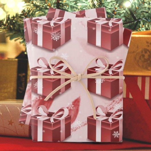 Rood kerstcadeaupapier inpakpapier vel