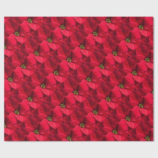 Rood kerstcadeaupapier met koppertjes cadeaupapier (Vlak)