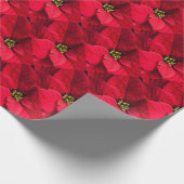 Rood kerstcadeaupapier met koppertjes cadeaupapier (Hoek)