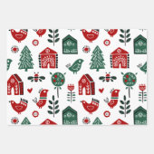 Rood kerstcadeaupapier voor cadeautjes inpakpapier vel (Voorkant 2)