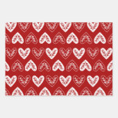 Rood kerstcadeaupapier voor cadeautjes inpakpapier vel (Voorkant)