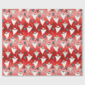 Rood kerstcadeaupapier voor gothische marmering cadeaupapier (Vlak)