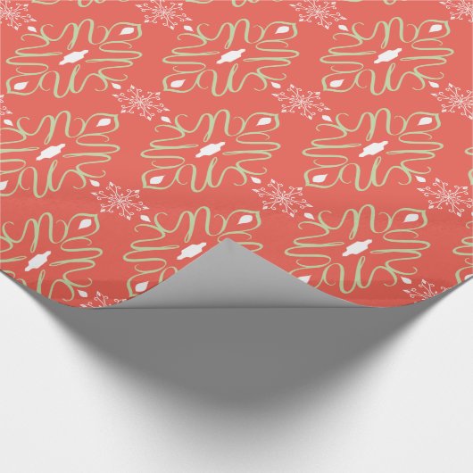  rood kerstcadeautje cadeaupapier (Hoek)