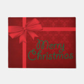 Rood kerstcadeautje Deurmat (Voorkant)
