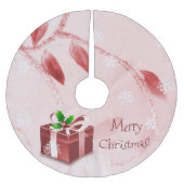 Rood kerstcadeautje kerstboom rok (Voorkant)