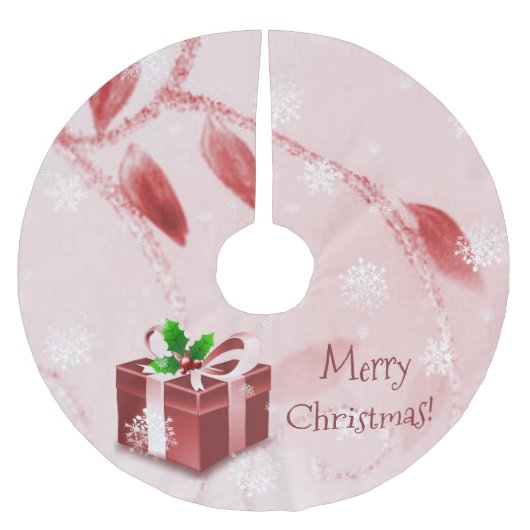 Rood kerstcadeautje kerstboom rok (Voorkant)