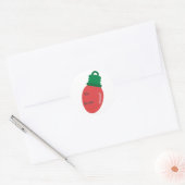 Rood kerstcadeautje Label stickers (Envelop)