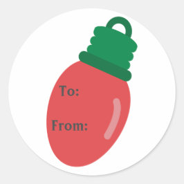 Rood kerstcadeautje Label stickers