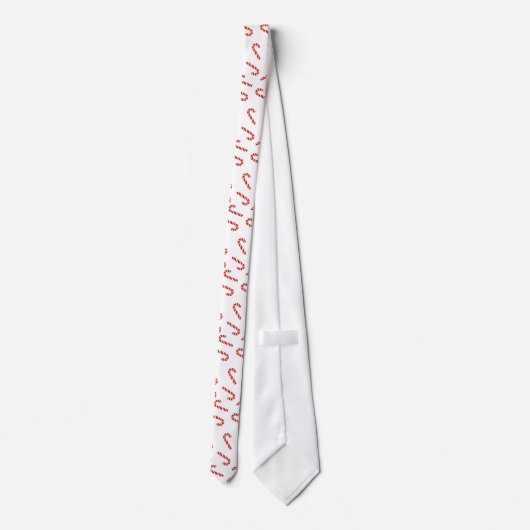 Rood kerstcadeautje met snoepriet feestdag stropdas (Achterkant)