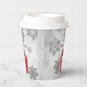 Rood kerstcadeautje papieren bekers (Rechts)