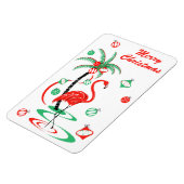 Rood kerstcadeorportret met kerstcadeaus magneet (Linkerzijde)