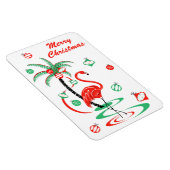 Rood kerstcadeorportret met kerstcadeaus magneet (Rechterzijde)