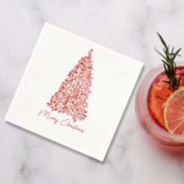 Rood kerstdiner servet