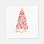 Rood kerstdiner servet (Voorkant)