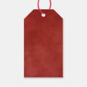 Rood kerstfeest Dank je cadeau Label Cadeaulabel (Achterkant)