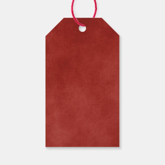 Rood kerstfeest Dank je cadeau Label Cadeaulabel (Achterkant)