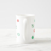 Rood kerstfeest Flamingo Baubles mok china (Achterkant)