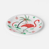 Rood kerstfeest Flamingo Baubles papier bord (Gekanteld)