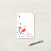 Rood kerstfeest Flamingo Baubles portret Post-it® Notes (Op bureau)