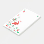 Rood kerstfeest Flamingo Baubles portret Post-it® Notes (Schuin)