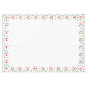 Rood kerstfeest Flamingo border-tafelkleed Tafelkleed (Voorkant (Horizontaal))