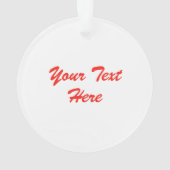 Rood kerstfeest Flamingo Tekst acrylround Ornament (achterkant)