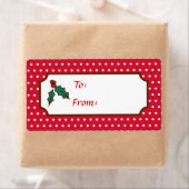 Rood kerstfeest Holly Holiday Gift Labels Labels (Insitu)