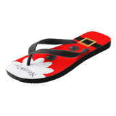 Rood kerstfeest in juli Aangepaste feestelijke Tee Teenslippers (Schuin)