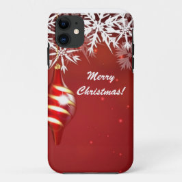 Rood kerstfeest iPhone draagtas iPhone 11 Hoesje