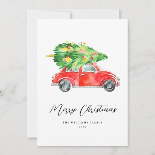 Rood kerstfeest Kaart (Voorkant)