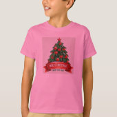 Rood kerstfeest Kinder shirt (Voorkant)