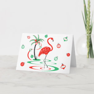 Rood kerstfeest landschap feestdagen kaart