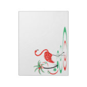 Rood kerstfeest landschap notitieblok (Linkerzijde)