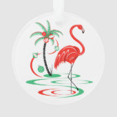 Rood kerstfeest met acrylaat ornament (achterkant)