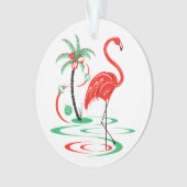 Rood kerstfeest met acrylaat ornament (voorkant)