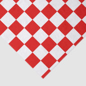 Rood kerstfeest met checkboard voor Retro Tissuepapier (Detail)