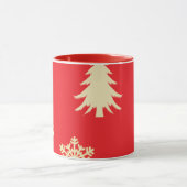 Rood kerstfeest met Cream Snowflakes Mok (Midden)