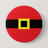 Rood kerstfeest met gordel ronde button 7,6 cm (Voorkant)
